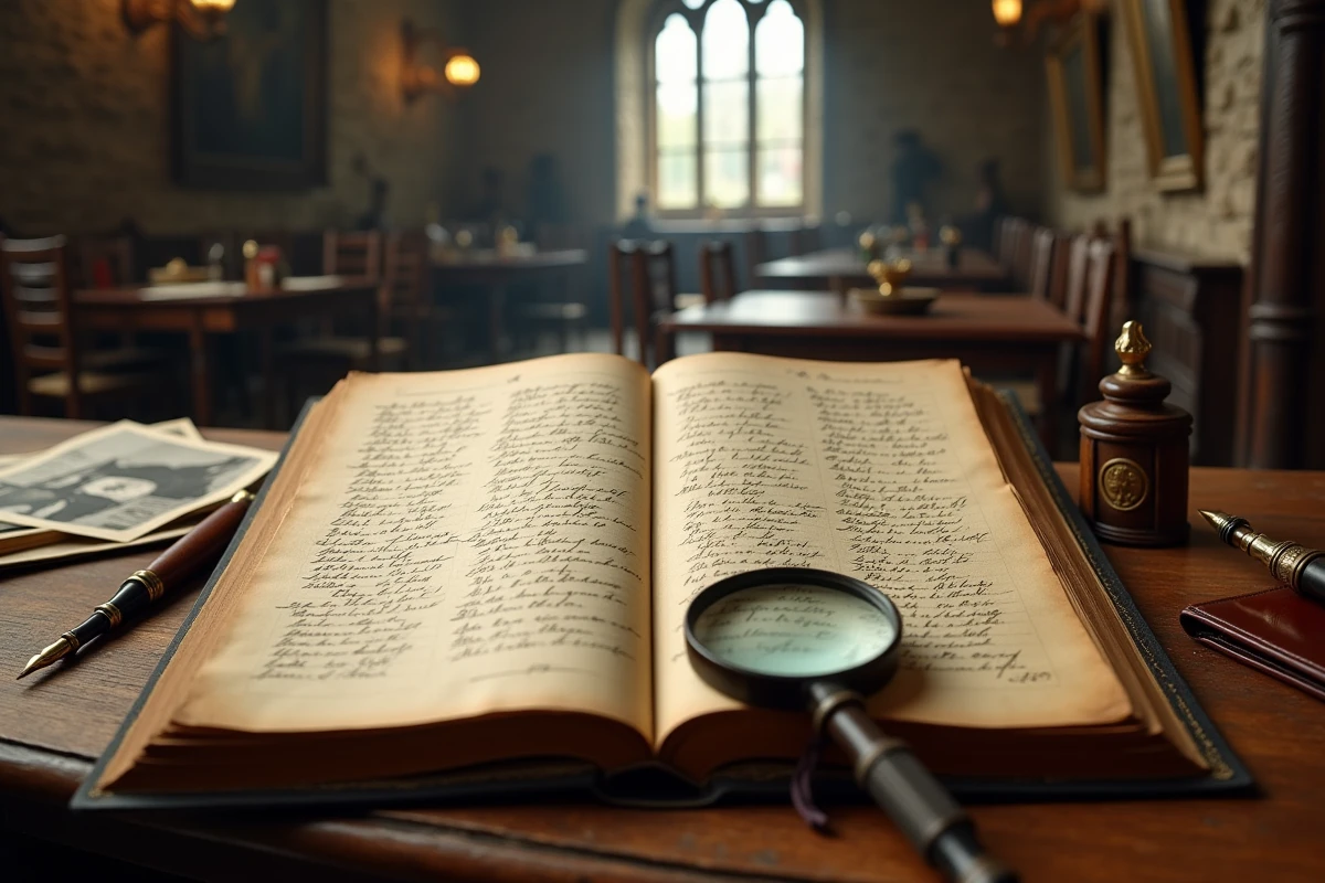 Registre d'état civil ancien avec noms et dates manuscrits pour reconstituer une date de naissance