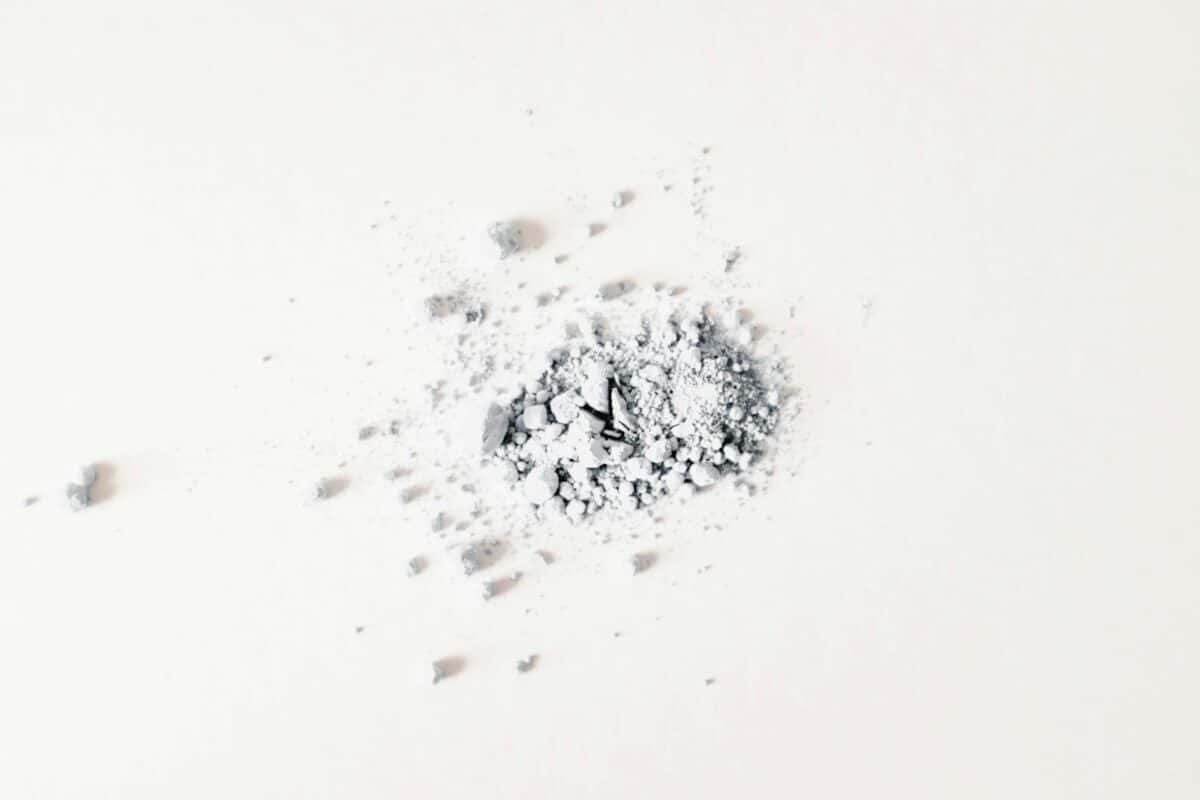 a pile of white powder sitting on top of a white table